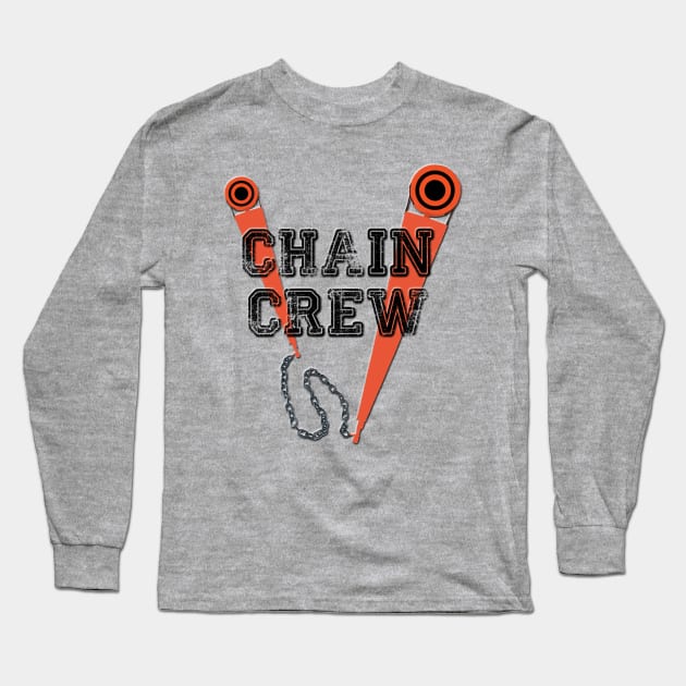 Football Chain Crew Long Sleeve T-Shirt by ArmChairQBGraphics